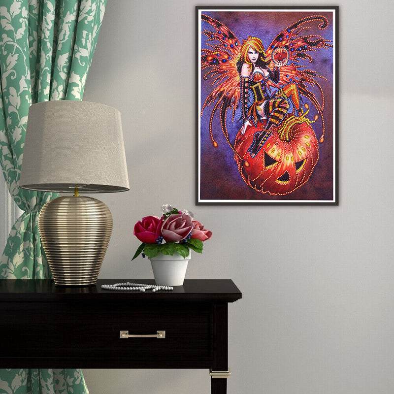 5D DIY Special Shaped Diamond Painting Witch Cross Stitch Mosaic Craft Decor Kit