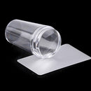 Nail Stamper Clear Silicone Head Manicure Tool Polish Transfer Template Kit