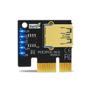 009S-Plus PCI-E Riser Card PCIe 1X to 16X Extender for BTC Miner (Grey)