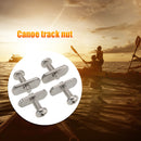 4pcs Stainless Steel Threads Kayak Rail Track M6 Screw Nuts Mounting Accessories
