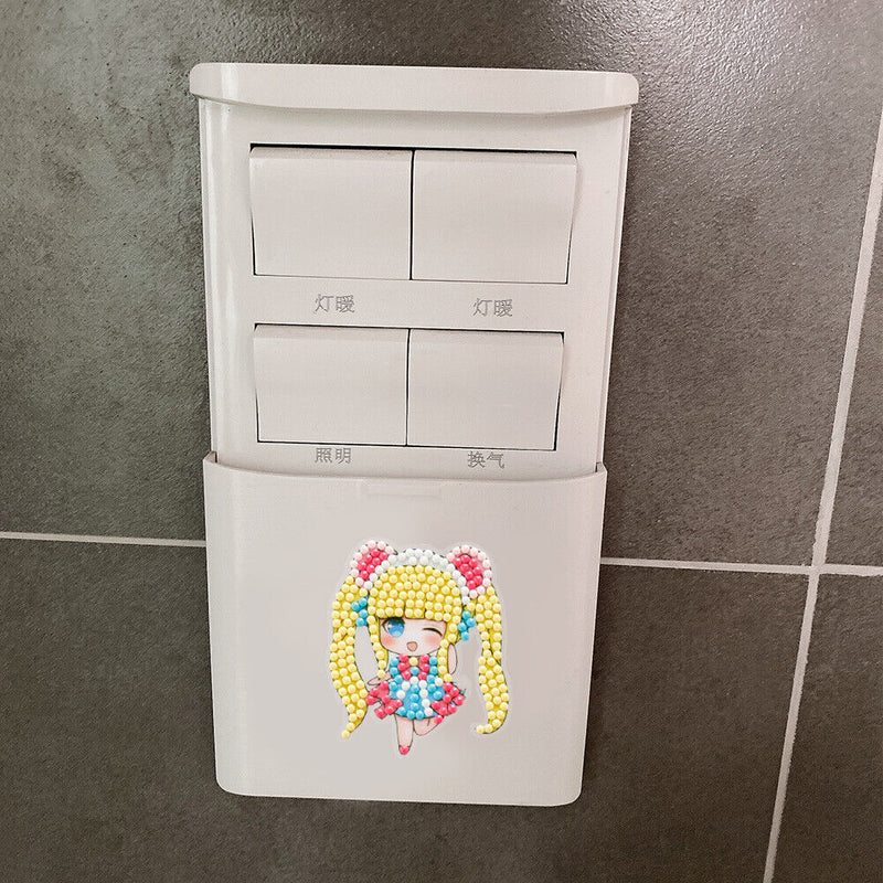 5D Diamond Painting Cartoon Stickers Kids DIY Round Drill Crafts Decor