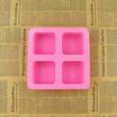 4 Cubes Silicone Muffin Mold Square Cupcake Tray Cake Baking Decorating Ice L6Q8
