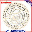5.5" Wooden Basketball Bottom Circle Hollow Crochet for DIY Craft Making Material