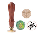 25mm Animal Pattern Round Fire Lacquer Sealing Wax with Handle Album Handmade