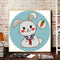 14CT Partial Cross Stitch Sailor Rabbit Stamped DIY Cotton Thread Needlework Kit
