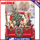 DIY Christmas Puppy Pattern Picture Full Round Rhinestone Painting Drawing Kit