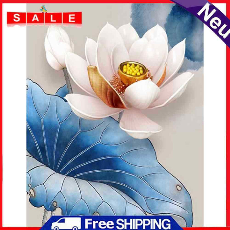 Lotus 40x50cm Oil Paint By Numbers Picture DIY Painting SXD202106032