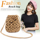 Weave Shoulder Crossbody Messenger Bucket Bag Summer Beach Vacation Small Purse