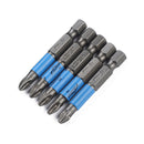 50mm PH2 S2 Cross Bit Drill Head Hex Shank Screwdriver Drill Bit (5pcs) Newly