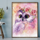 Full Embroidery Printed Pink Owl DIY Cross Stitch Kits 11CT Needlework Set Decor