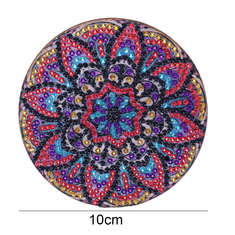 5D DIY Diamond Painting Mandala Wooden Round Coaster Cup Cushion (AA1058-5)