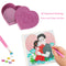 5D DIY Diamond Painting Tray Plastic Heart Shape Drill Plate (Light Purple)