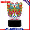 DIY Special Shaped Diamond Painting LED Light Butterfly Embroidery Night Lamp