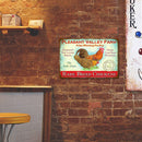 Home Weatherproof Retro Chic Chicken Sign Iron Painting Wall Drawing Templates