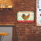 Home Weatherproof Retro Chic Chicken Sign Iron Painting Wall Drawing Templates