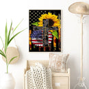 5D DIY Full Round Drill Diamond Painting Flag Flower on Cross Handmade Art Craft