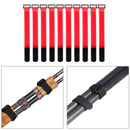 10pcs Fishing Rod Tie Strap Holder Suspenders Hook Cable Cord Belt (Red) Newly