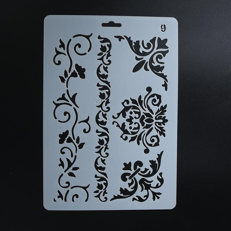 Hollow Ruler Theme Template DIY Photo Album Drawing Tool Lace Edge