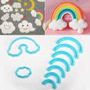 9x Rainbow Cookies Biscuit Cutter Fondant Mould Cake Sugarcraft Decorating Mold