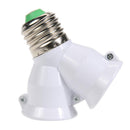 2 in 1 E27 Lamp Base Refractory Material Holder Converter Female 2E27 Y-Shape