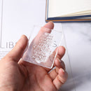 Acrylic Stamp Block Clear Stamping Tool Set with Grid Line Craft (5x6cm) Newly