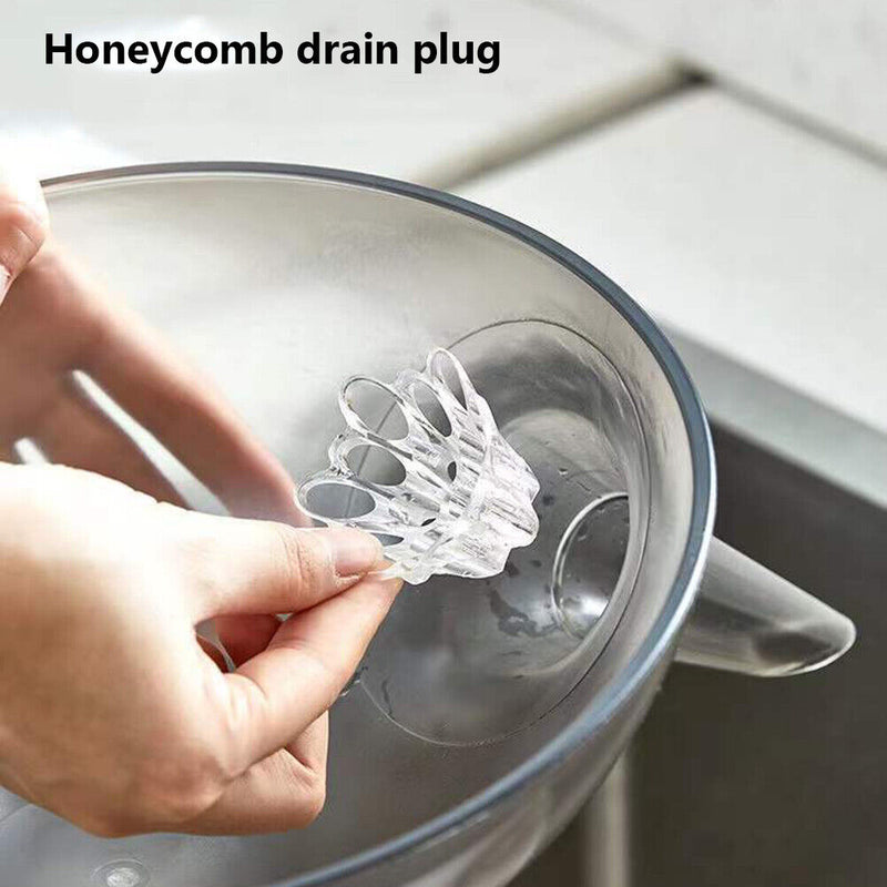 Multifunctional Fruit Vegetable Colander Sink Strainer Drain Basket (Grey) Newly