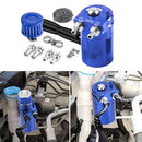 Car Baffled Oil Catch Can Tank Kit with Air Filter Pants Cleaner Fuel Reservoir
