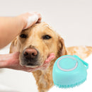Bathroom Pet Dog Bath Massage Brush Puppy Cleaning Brushes Comb (Blue) Newly