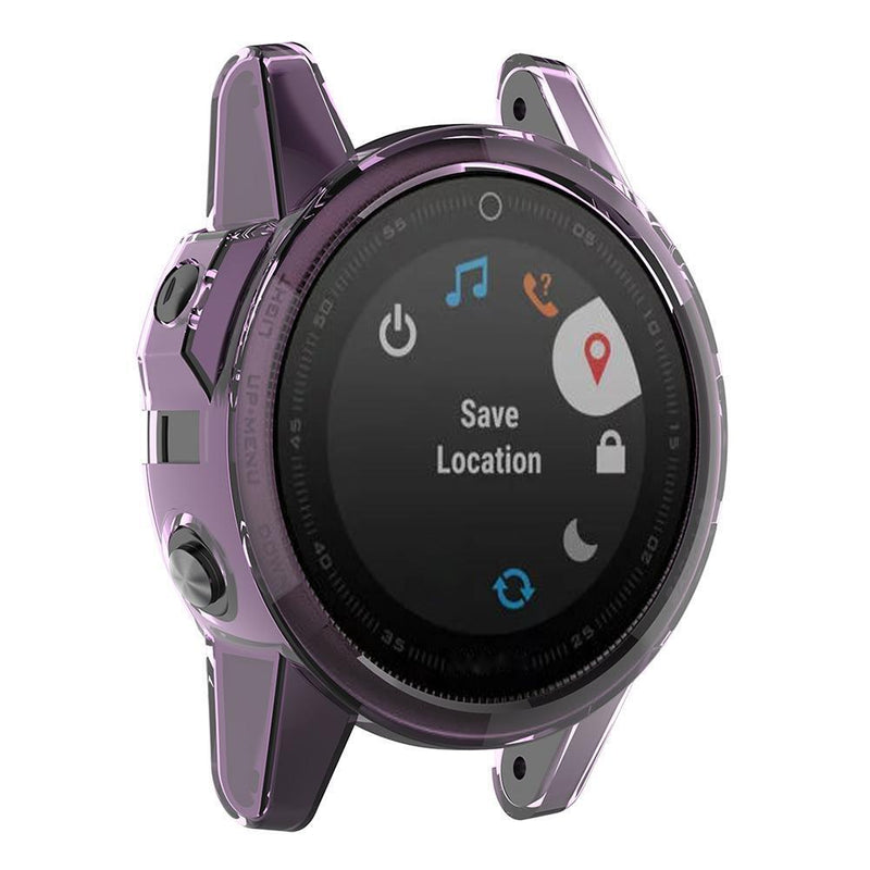 Anti-scratch TPU Transparent Skin Protector Frame for Garmin Fenix 5S Smartwatch