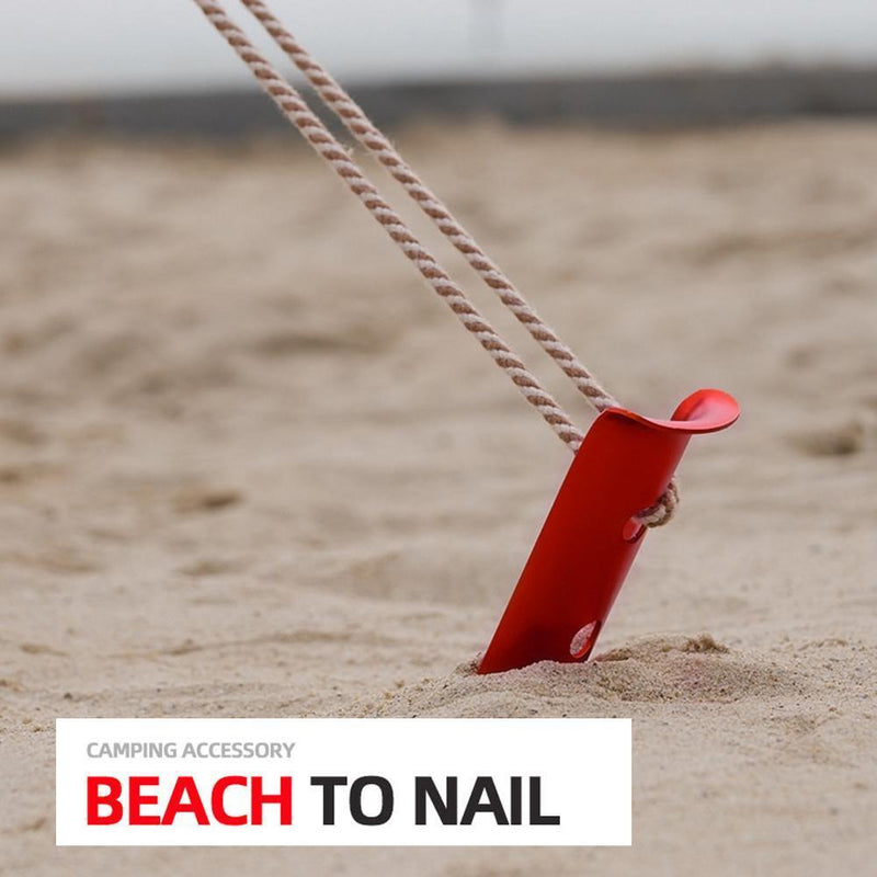 Snow & Sand Tent Stakes Pegs-Rustproof Aluminum U-Shaped Tent Pegs (Red)