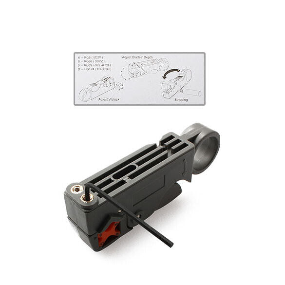 Coaxial Rotary Stripper Cable Cutter Pliers Wire Stripping Crimping Tools