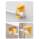 2pcs Adhesive Shower Curtain Rod Bracket Nail-Free Towel Pole Holder Supports