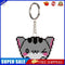 Bead Cross Stitch Stamped Needlework DIY Cartoon Cat Keychain Kit (SMX-070)