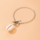 Fashion Shell Pendant Bracelet Summer Beach Metal Chain Bracelets for Women