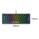 K61 RGB Wired Keyboard 60 Percent 62 Keys Ergonomic Gaming Keyboard (Black)