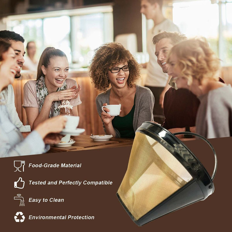 Reusable Coffee Filters - Cone Coffee Filters Basket Permanent Coffee Filte