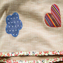 Women Fresh Hearts Flowers Print Blouse Round Neck Top Shirts XL
