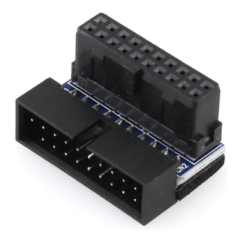 USB 3.0 20 Pin Male to Female Extension Adapter for Motherboard (Up Angled)