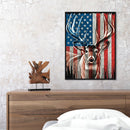 Oil Paint By Numbers Deer National Flag Frameless Picture Craft Kit for Home
