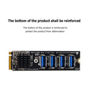 M.2 M KEY PCI-E Riser Card 4-port PCI-E X1 Adapter Module Expansion Board