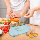 Microwave Egg Poacher 2 Cavity Boiled Egg Box Kitchen Cooking Gadget (Blue)