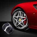 4pcs Universal Aluminum Car Wheel Tire Valve Stem Caps Dust Covers (Black)