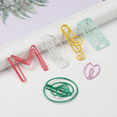 Stationery Metal Clamp Boxed shape Folder Memo Clamp Color Paper Clip