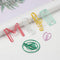 Stationery Metal Clamp Boxed shape Folder Memo Clamp Color Paper Clip