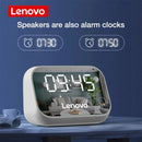 Bluetooth-Compatible Speaker Wireless Desktop Alarm Clock Player (White)