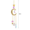 #A Wind Chime Crystal Light Catcher Moon Prism Metal Frame Ball Ornament Gifts
