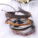 Man European Hot Retro Multilevel Cowhide Handmade Woven Bracelet Newly