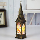 Christmas Lantern Wind Lights Fireplace Plastic Desk Night Light (Santa) Newly