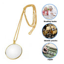 Magnifying Glass 5X Magnifier Optical Lens Portable Necklace Jewelry Loupe Gifts