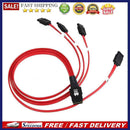 Internal Mini SAS SFF-8087 36Pin Male to 4Pin SATA 7P Female Breakout Cable Red